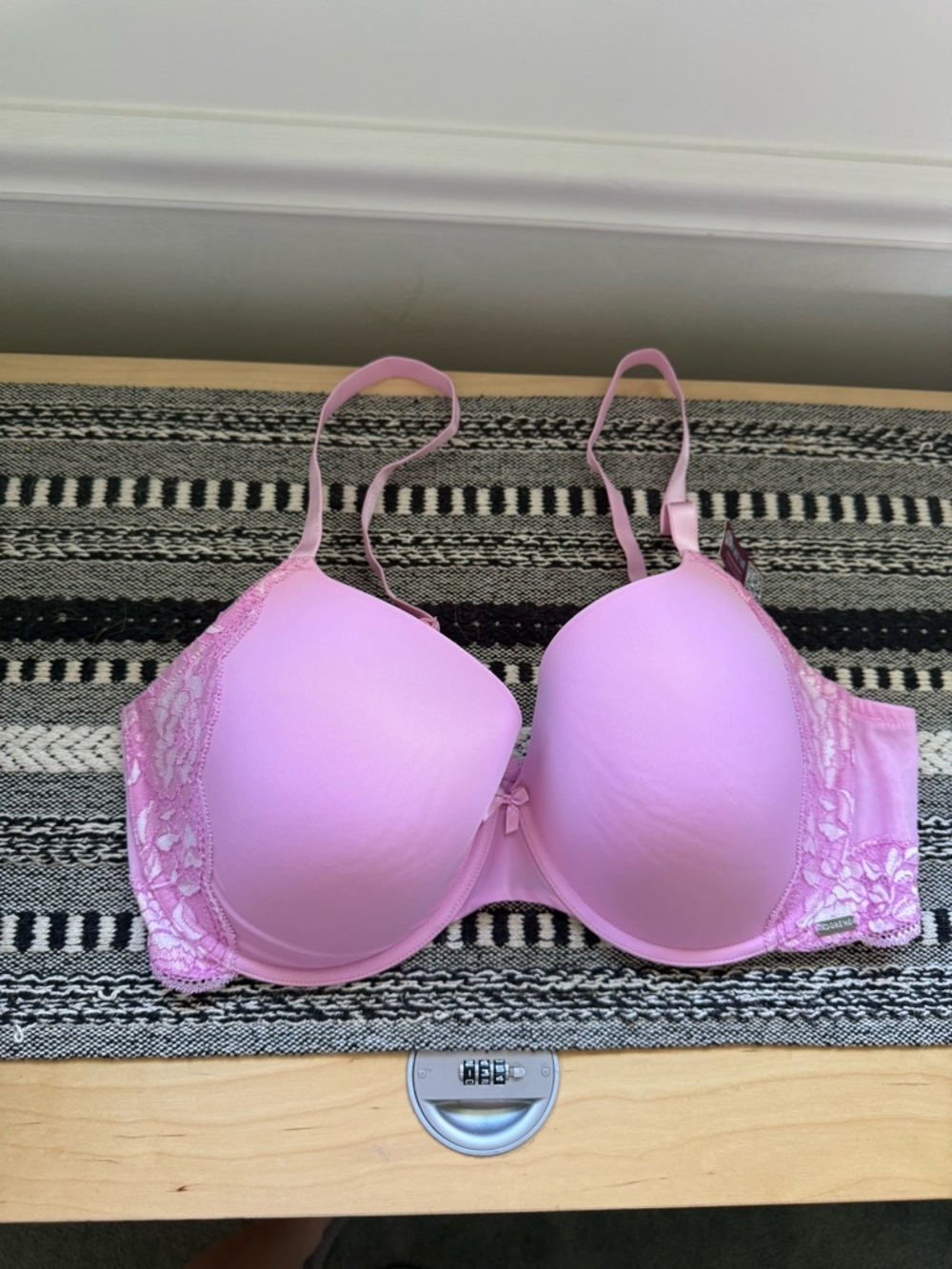 Adore Me Pink Lace Bra